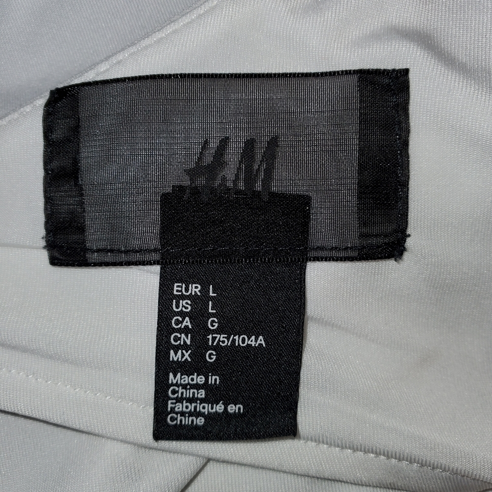 H&M Women's V-Neck Maxi Dress, White (Size L) - Picture 3 of 4